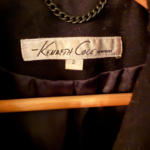 Kenneth Cole New York Black Wool Trench Coat - Picture 4 of 10